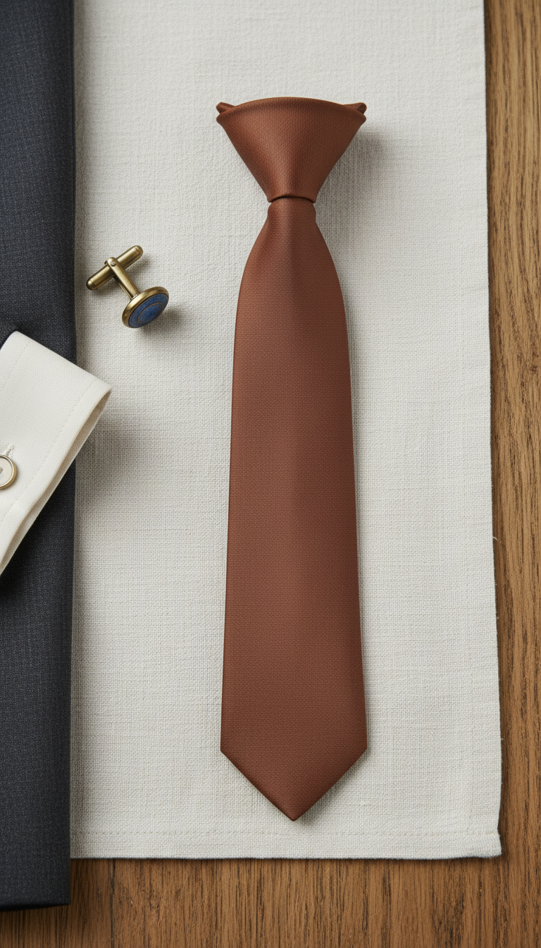 Spice Brown Skinny Tie