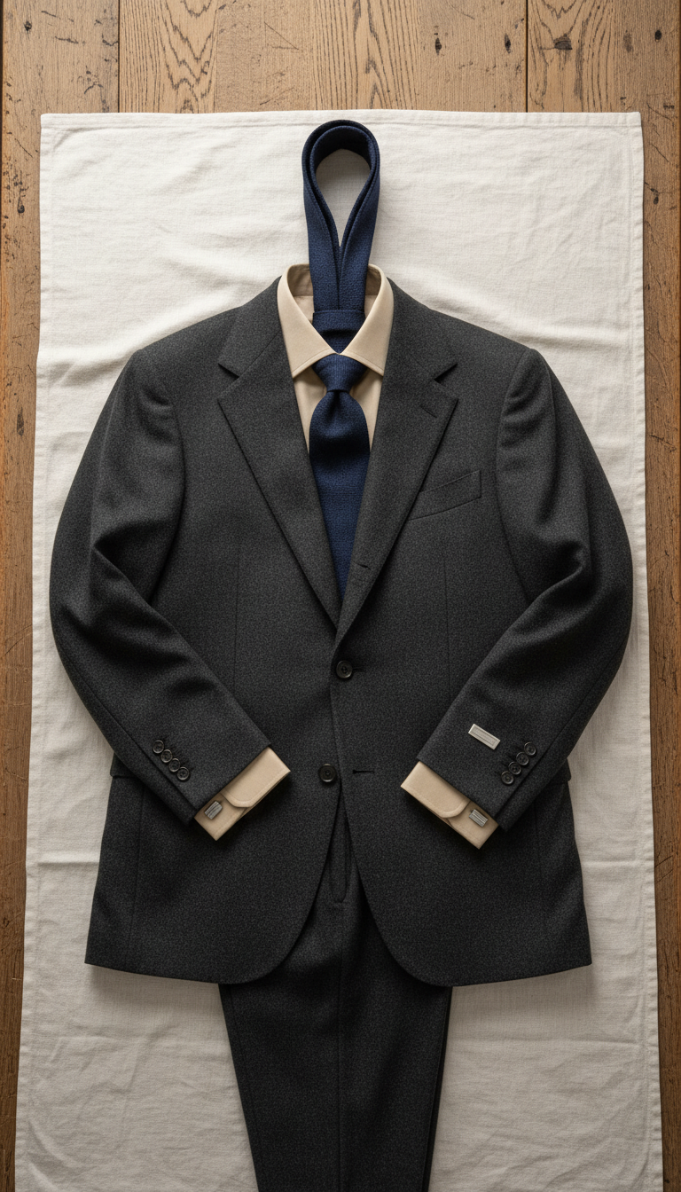 Charcoal Sharkskin Mayfair Suit - Final Sale